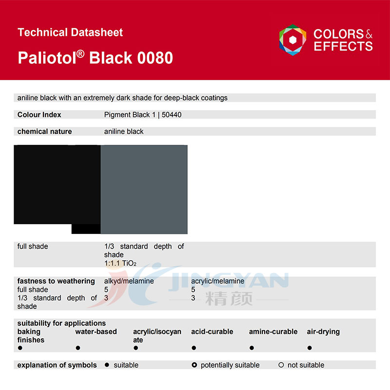 巴斯夫L0080苯胺黑TDS技术数据表