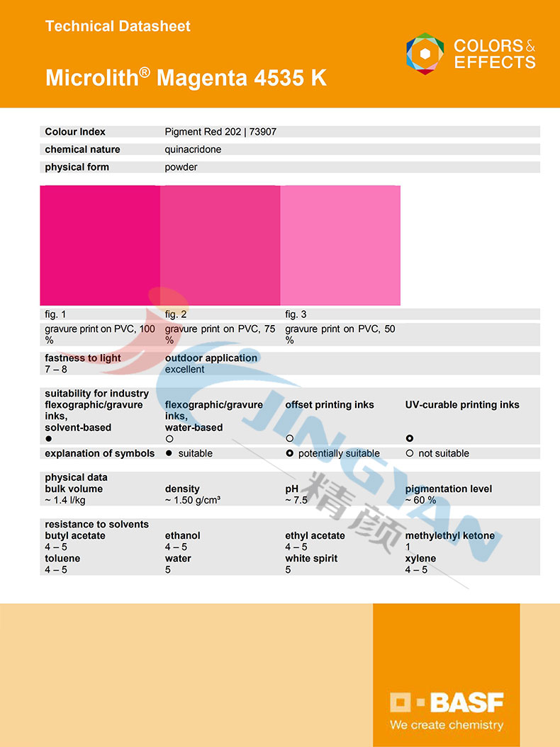 巴斯夫4535K纳米颜料TDS技术说明书